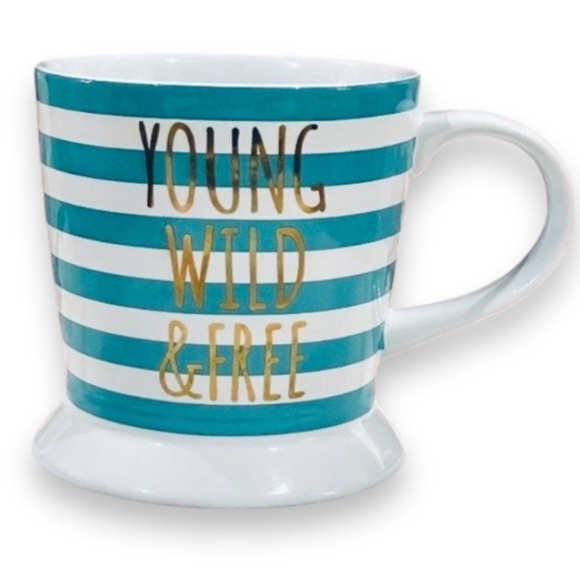 “YOUNG Wild & Free” 16 oz Mug By Clay Arts - Picture 1 of 4